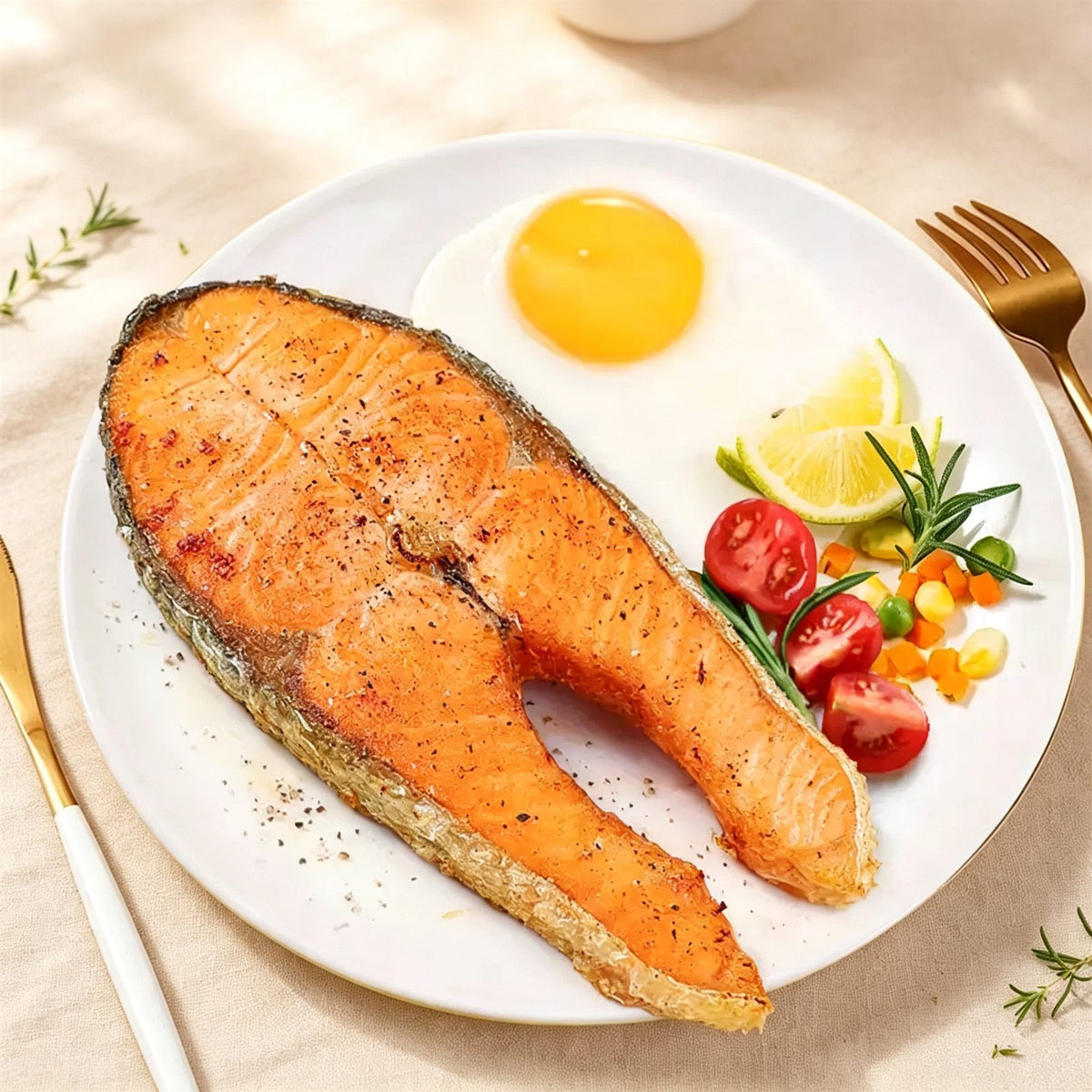 Thick-Cut Fresh-Frozen Salmon Steaks