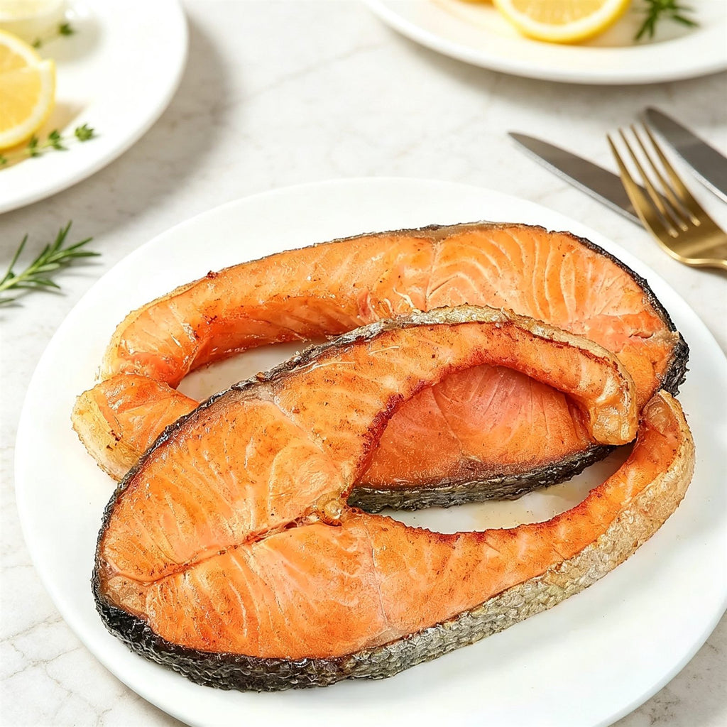 Thick-Cut Fresh-Frozen Salmon Steaks